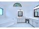 Spacious bathroom with soaking tub, double vanity, and large mirror at 807 Belle Timbre Ave, Brandon, FL 33511