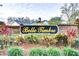 Belle Timbre community entrance sign, showcasing landscaping and brickwork at 807 Belle Timbre Ave, Brandon, FL 33511