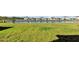Spacious backyard with pond view and homes in the background at 16743 Carlton Pond St, Wimauma, FL 33598