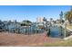 Spacious boat dock with multiple boat slips at 354 Larboard Way, Clearwater Beach, FL 33767