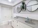 Double vanity bathroom with updated fixtures at 4405 Vieux Carre Cir # 46, Tampa, FL 33613