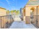 Private rooftop deck with wooden flooring and railing at 4405 Vieux Carre Cir # 46, Tampa, FL 33613
