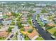 Aerial view showcasing home's location in a waterfront community at 6208 Spoonbill Dr, New Port Richey, FL 34652