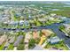 Aerial view showing house location and waterfront property at 6208 Spoonbill Dr, New Port Richey, FL 34652