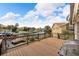 Deck with canal view and built-in grill at 6208 Spoonbill Dr, New Port Richey, FL 34652