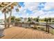 Spacious deck overlooking the canal, perfect for outdoor entertaining at 6208 Spoonbill Dr, New Port Richey, FL 34652