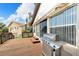 Back deck with a stainless steel grill at 6208 Spoonbill Dr, New Port Richey, FL 34652