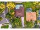 Two homes with brown roofs, screened pools, and paved driveways at 16310 Ashington Park Dr, Tampa, FL 33647