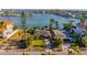 Single story home with tile roof and large waterfront lot at 16323 Redington Dr, Redington Beach, FL 33708