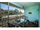 Private screened balcony offering seating and tranquil neighborhood views at 4580 Overlook Ne Dr # 297, St Petersburg, FL 33703