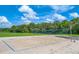 Sand volleyball court with net, ready for a game at 12038 Steppingstone Blvd, Tampa, FL 33635