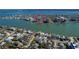 Aerial view showcasing building location near waterfront at 736 Island Way # 606, Clearwater Beach, FL 33767