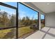 Relaxing screened porch overlooking a lush, natural landscape at 31496 Woodland Race Loop, Wesley Chapel, FL 33545
