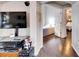 Primary bedroom with a large bed, hardwood floors, and a walk-in closet at 31935 Brookstone Dr, Wesley Chapel, FL 33545