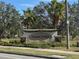 Hidden Creek community entrance sign decorated for the holidays at 6625 Pebblebrooke Way, Zephyrhills, FL 33541