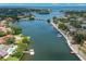 Aerial view of waterfront homes and waterways at 2311 Brevard Ne Rd, St Petersburg, FL 33704