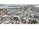 Aerial view of a coastal town, showing streets and buildings at 440 77Th Ave, St Pete Beach, FL 33706