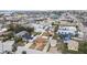 Aerial view of a residential area near the coast; shows houses and streets at 440 77Th Ave, St Pete Beach, FL 33706