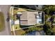 Single-Gathering home with pool and landscaped yard; bird's-eye view at 6650 Current Dr, Apollo Beach, FL 33572