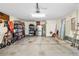 Organized garage with ample storage shelving and floor space at 6650 Current Dr, Apollo Beach, FL 33572