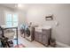 Functional laundry room with a new utility sink and cabinets at 1000 Chillum Ct, Safety Harbor, FL 34695