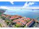 Aerial view showcasing waterfront location and building at 1340 Bayshore Blvd # 407, Dunedin, FL 34698