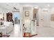 Stunning staircase with a winding design and hardwood treads at 1340 Bayshore Blvd # 407, Dunedin, FL 34698