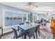 Dining room with marble table and waterfront views at 17408 1St E St, Redington Shores, FL 33708