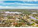 Aerial view of lakefront neighborhood at 15106 Meadowlake St, Odessa, FL 33556
