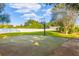Backyard with basketball court and green space at 15106 Meadowlake St, Odessa, FL 33556