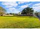 Backyard with grassy area and soccer goal at 15106 Meadowlake St, Odessa, FL 33556