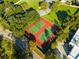 Aerial view of two tennis courts at 15106 Meadowlake St, Odessa, FL 33556