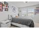 Bedroom with double bed and decorative wall at 2391 Summerlit St, Lutz, FL 33558
