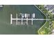 Direct view of multiple boat slips at a waterfront community at 4338 Spinnaker Cove Ln, Tampa, FL 33615