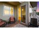Relaxing deck with patio furniture and access to the interior at 4338 Spinnaker Cove Ln, Tampa, FL 33615