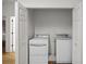 Neat laundry closet with washer and dryer included at 4338 Spinnaker Cove Ln, Tampa, FL 33615