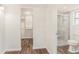 Modern bathroom with a glass-enclosed shower and updated fixtures at 801 83Rd N Ave # 120, St Petersburg, FL 33702