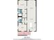 1039 sq ft floor plan, 2 bedrooms, 2 baths, porch, and open living space at 801 83Rd N Ave # 120, St Petersburg, FL 33702