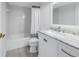 Clean bathroom with white vanity and marble countertop at 1355 Pinellas Bayway S # 23, Tierra Verde, FL 33715