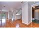 Living room with hardwood floors and access to deck at 13635 Twin Lakes Ln # 13635, Tampa, FL 33618