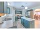 View of the kitchen with stainless steel appliances and an island at 2359 Gimlet Ave, Spring Hill, FL 34608