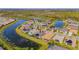Aerial view of home and community, highlighting location and amenities at 4919 Pamplona Ct., Wimauma, FL 33598