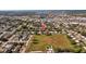 Home's location shown in wide aerial view of neighborhood at 4923 Azalea Dr, New Port Richey, FL 34652