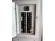 Electrical panel with various breakers and labels at 7042 Dartmouth N Ave, St Petersburg, FL 33710