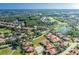 Aerial view of community, highlighting a large lot amongst luxury homes at 10639 Ruffino Ct, Trinity, FL 34655
