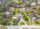 Aerial view showcasing home's curb appeal and neighborhood at 11303 Leprechaun Dr, Riverview, FL 33569