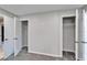 Bedroom with gray carpet and double closets at 11303 Leprechaun Dr, Riverview, FL 33569