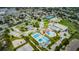 Aerial view of New Port Richey Recreation & Aquatic Center which features tennis courts and swimming pool facilities at 5524 Kentucky Ave, New Port Richey, FL 34652