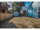 This fenced-in backyard provides ample space and privacy, and features a shed for additional storage at 5524 Kentucky Ave, New Port Richey, FL 34652
