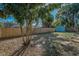 This fenced-in backyard features a shed, providing extra storage or a workshop space at 5524 Kentucky Ave, New Port Richey, FL 34652